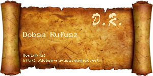 Dobsa Rufusz névjegykártya